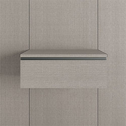 Wall hanging drawer unit with with groove handles