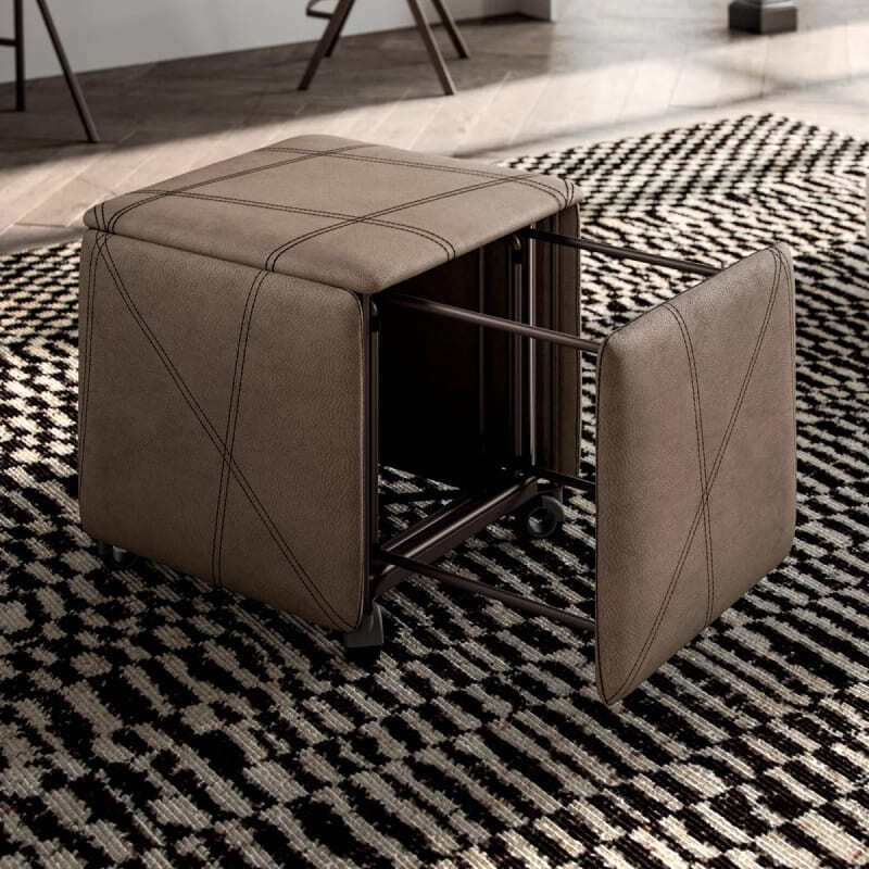 Ozzio Cubix Transformable Pouf Italian Design Interiors