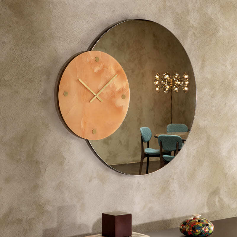 Tonin Casa Leave Clock Mirror Italian Design Interiors