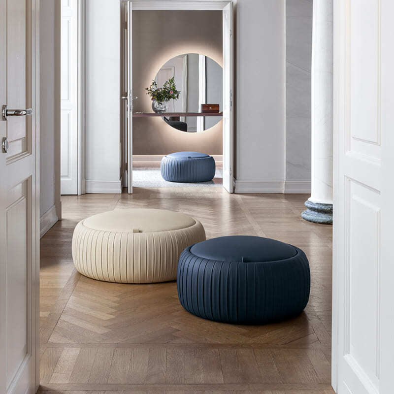 Tonin Casa Plisse Pouf Italian Design Interiors