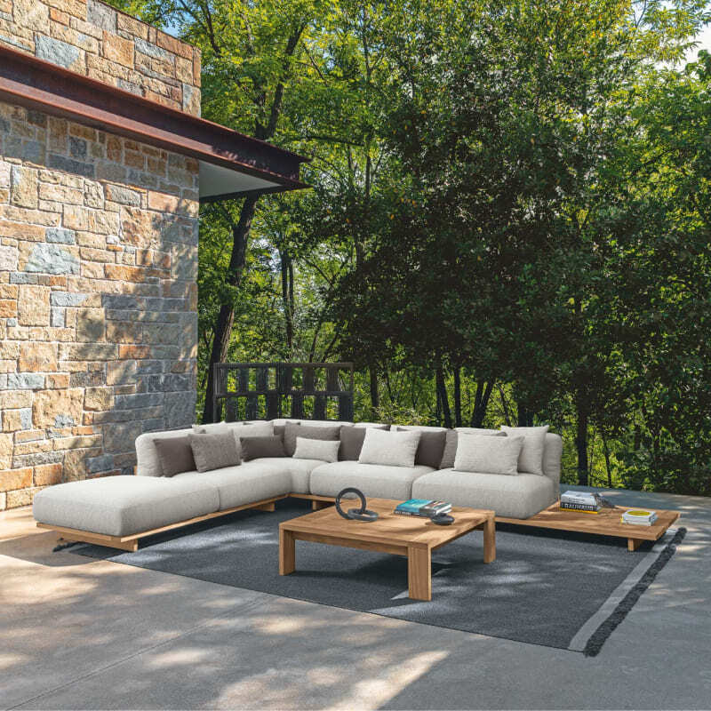 Talenti Argo Wood Outdoor Modular Sofa Italian Design Interiors