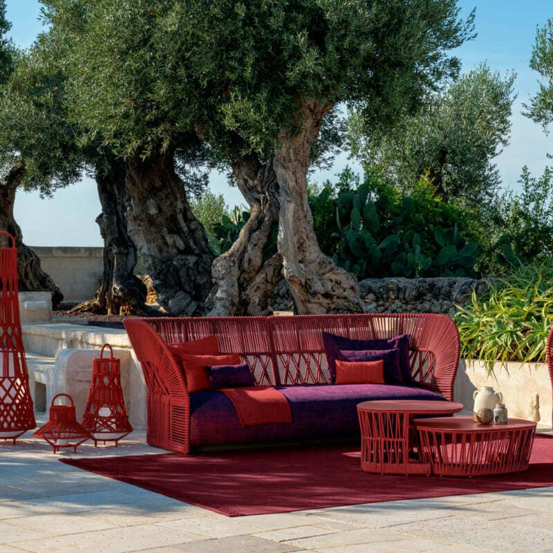 Talenti Cliff Deco Outdoor Braiding Sofa Italian Design Interiors