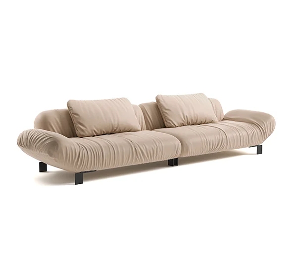 Caleo sofa by Mauro Lipparini for Natuzzi Italia - Luxury 1970s inspired seating at Italian Design Interiors Boston.