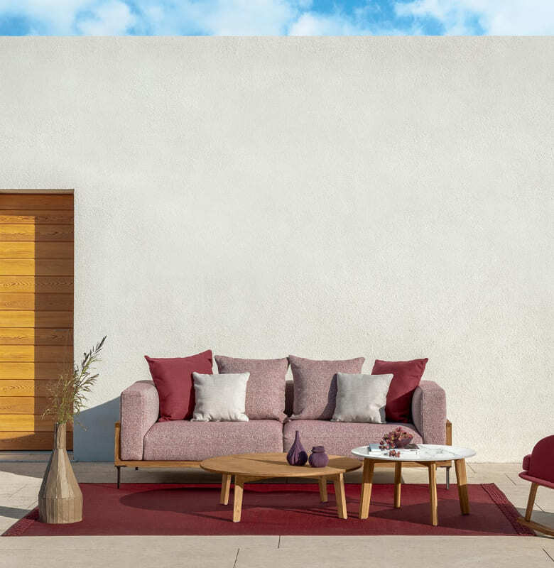 Talenti CleoSoft Wood Outdoor 3 Seater Sofa Italian Design Interiors