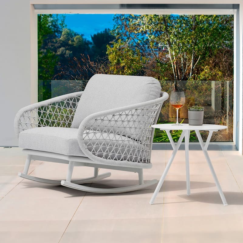 Couture Jordin Cuddle Outdoor Rocking Chair Italian Design Interiors