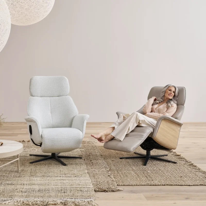 Himolla Nautilus Wood Lift Swivel Reclining Chair Italian Design Interiors