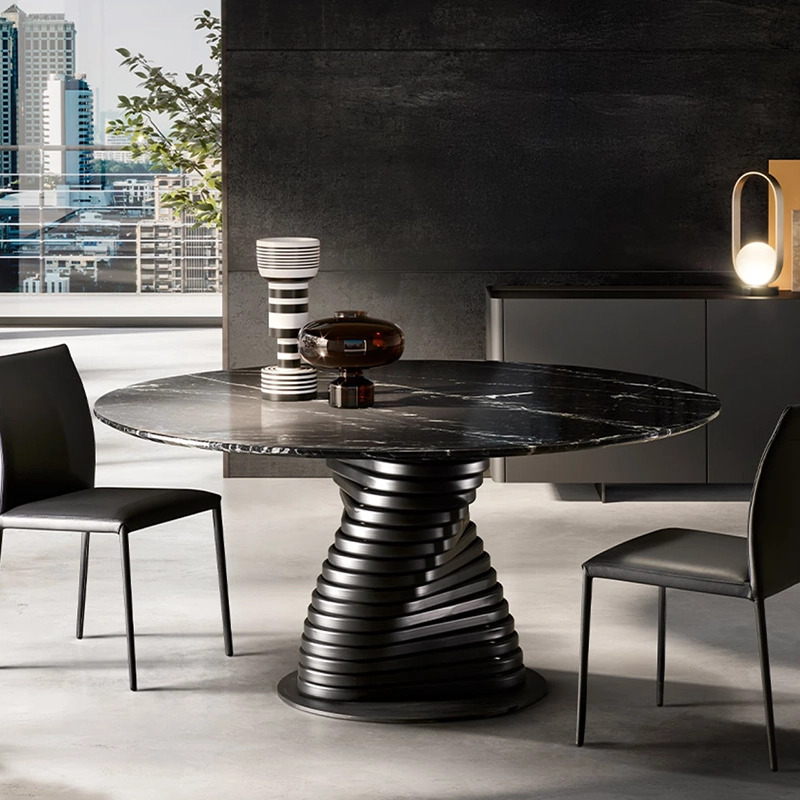 Eforma Rotolo Round Marble Table Italian Design Interiors