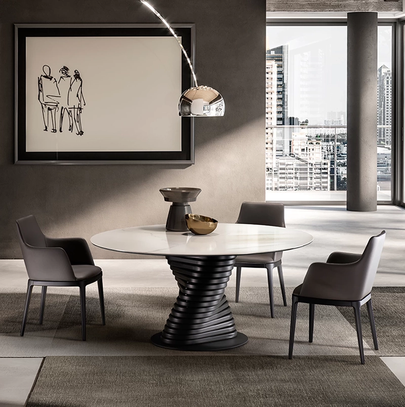 Eforma Rotolo Round Ceramic Table Italian Design Interiors