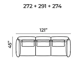 Sofa 272+291+274