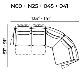 Sectional N00+N25+045+041