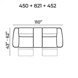Sofa 450+821+452