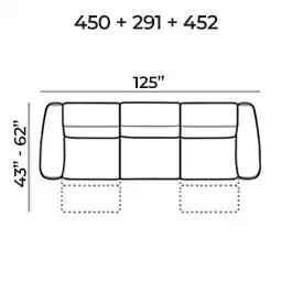 Sofa 450+291+452