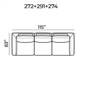 Sofa 272+291+274