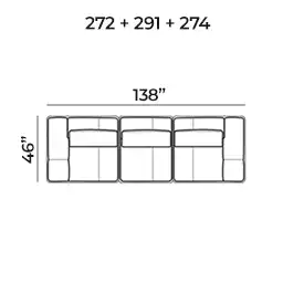 Sofa 272+291+274