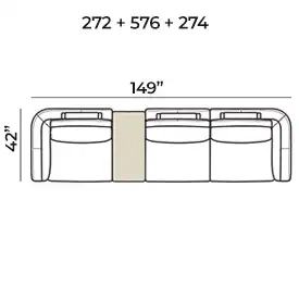 Sectional 272+576+274