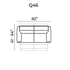 Sofa with two ricleners Q46