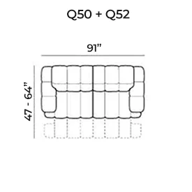 Sofa Q50+Q52