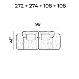 Sofa 272+274+108+108