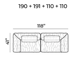Sofa 190+191+110+110